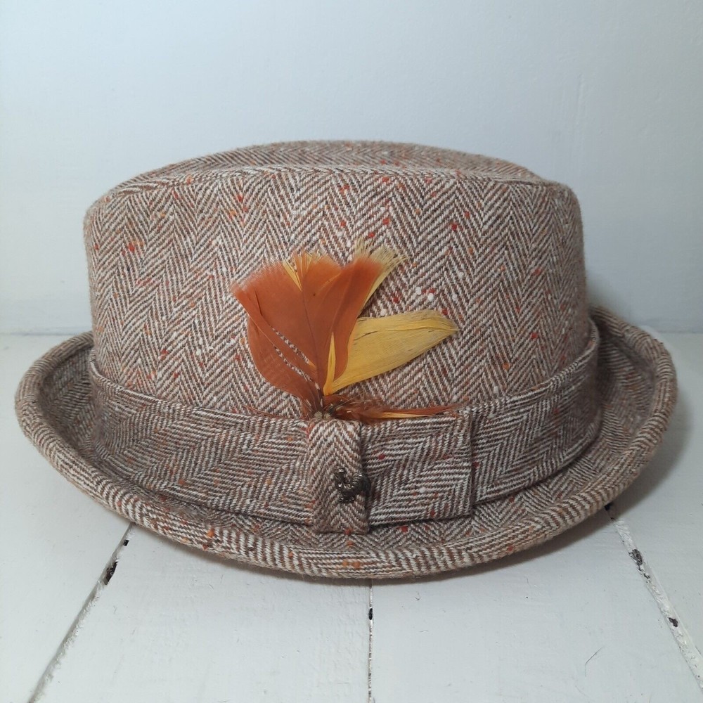 Vintage Pendleton Fedora Trilby Hat Plaid 100% Virgin Wool - Men's Size 7